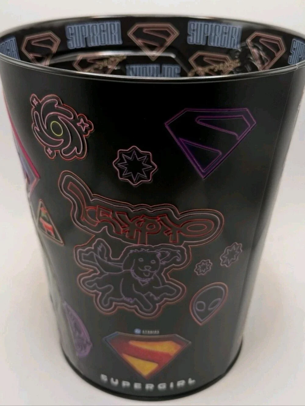 Superhero-Themed Popcorn Tub & Cup Set - Blue & Black